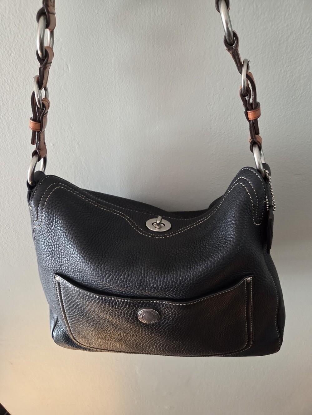 Coach 2006 Chelsea Pebbled Leather Shoulder Bag  (10132) - Picture 3 of 12